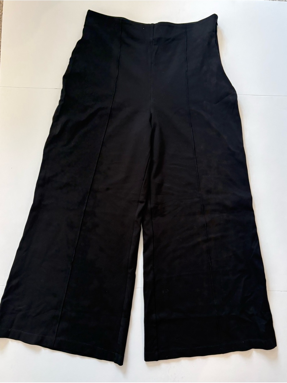 Quince Black Wide-Leg Pants Cropped XL - Picture 2 of 6